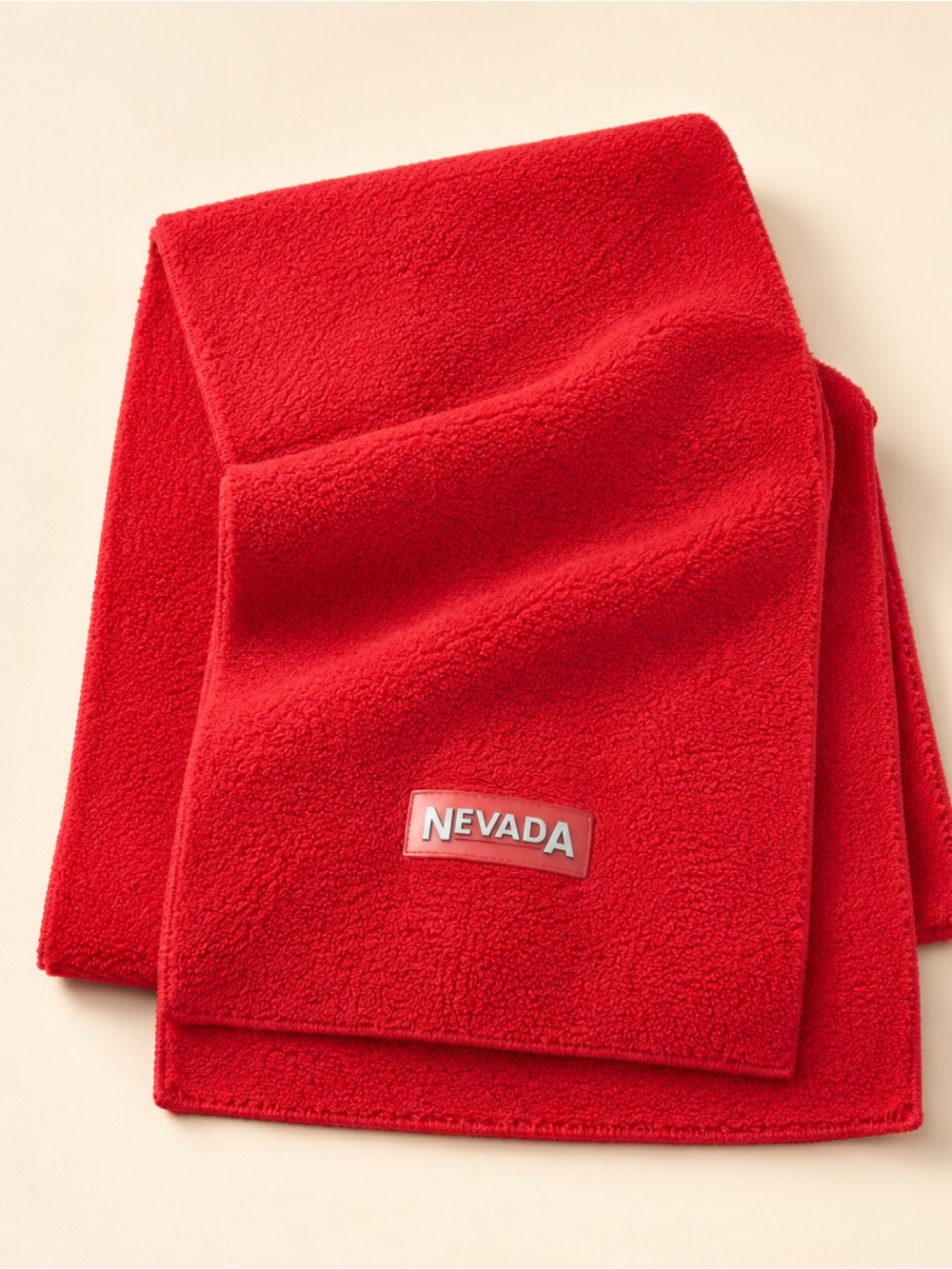 Red Fleece Scarf for Men